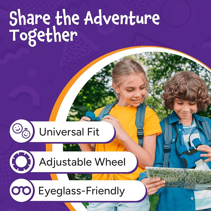 Think Peak Blue Binoculars Science Toy for Kids Ages 3-12 Years - Real Compact Outdoor Adventure & STEM Educational Nature Hiking Explorer for Bird Watching, Camping Children’s Birthday Gift - Image 6
