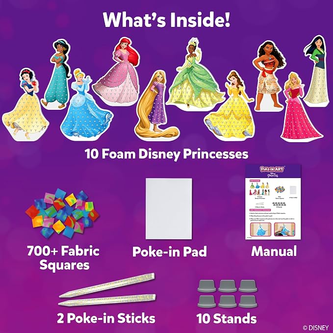 Skillmatics Poke-in Art – Disney Princesses, Wood Craft Kit, Gift for Kids - Image 3