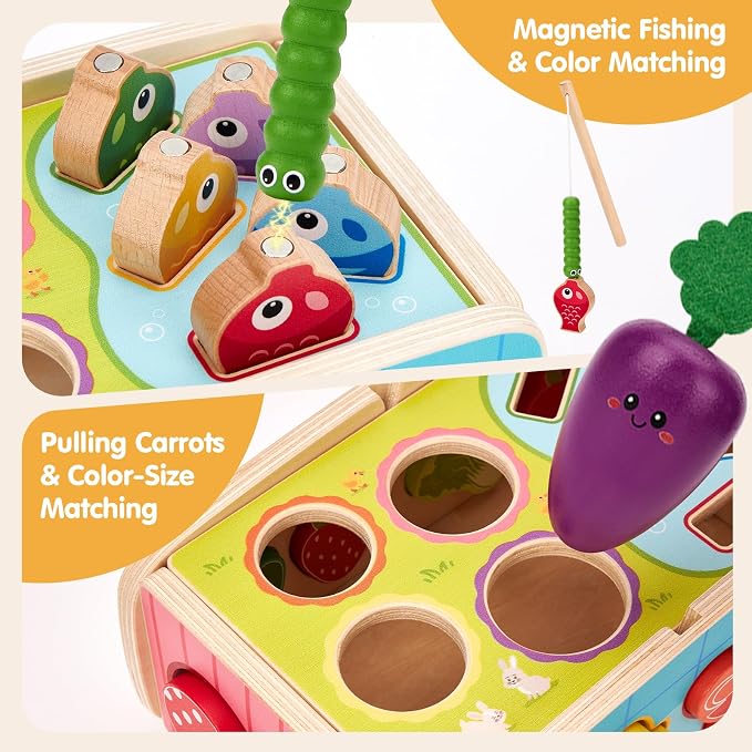 hahaland Montessori Toys 18 Month Old Girl Gifts, Wooden Toddler Toys 2-3 - Image 4