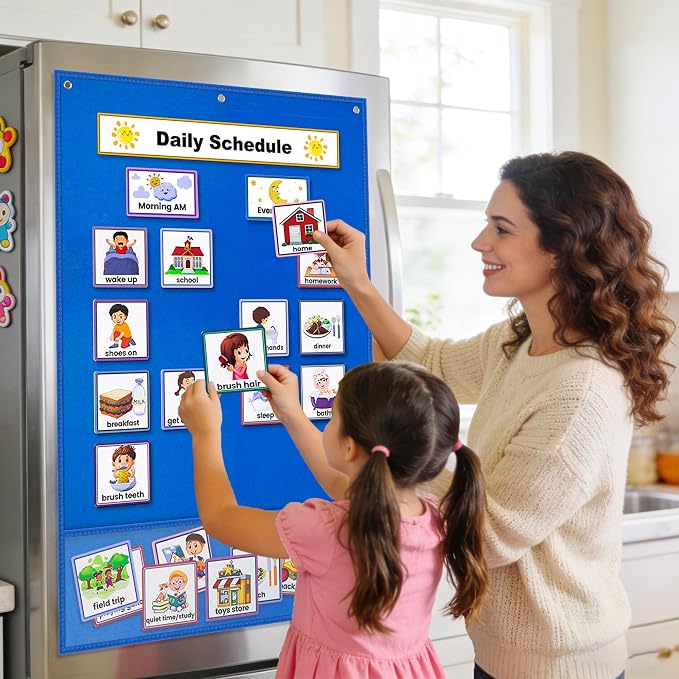 Large Felt Board for Toddlers, 24"x36" Felt Letter Board with Magnetic Strips & Grommets, Felt Bulletin Board Perfect for Interactive Storytelling & Play-Based Learning at Home or in the Classroom - Image 6