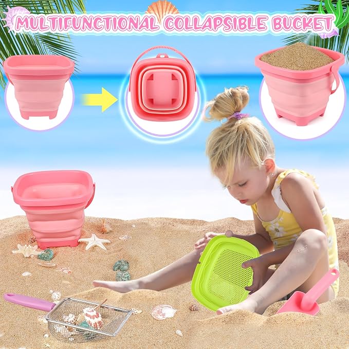 FHOZGECY Beachcombing Treasure Kit with 2 Sifters for Family Beach Vacation - Image 4