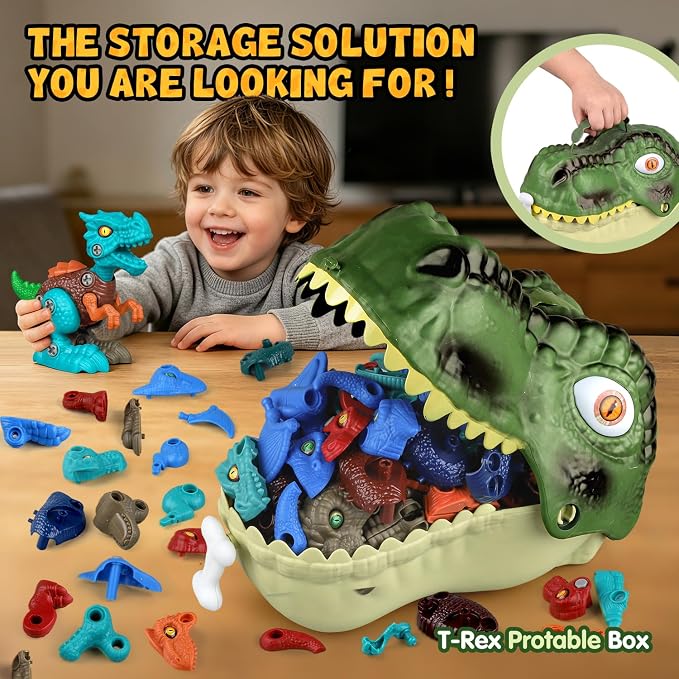 Drefirsa Dinosaur Toys for Kids Age 3-5 5-7, 8Pcs Take Apart Dinosaur Set - Image 5