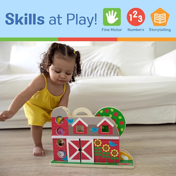 Melissa & Doug GO Tots Wooden Barnyard Tumble with 4 Disks - FSC Certified - Image 5