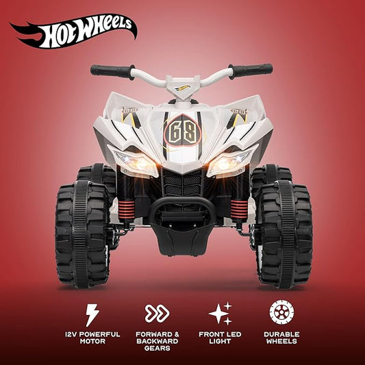 Voyager - Hot Wheels - 12V ATV Ride On Toy, Fun and Exciting Ride for Kids, Stylish Design for Imaginative Play