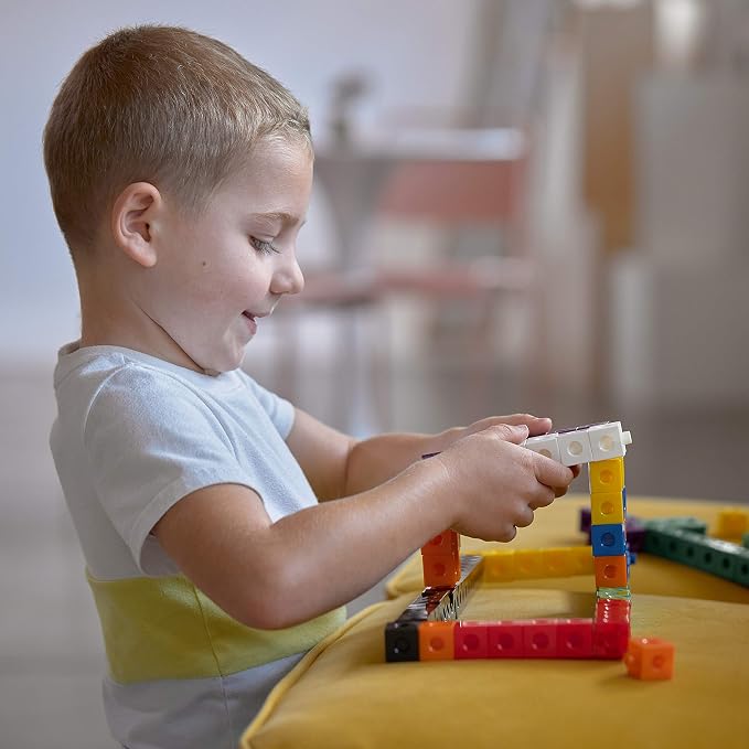 edxeducation Linking Cubes, Set of 100, Counting Cubes, Color Sorting Toys - Image 3