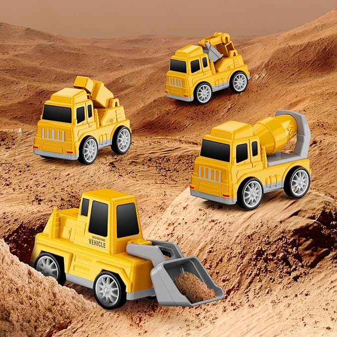 Toddlers Construction Toys for Kids 3-9 Year Old，5 in 1 Friction Power Vehicle Car for 3 4 5 6 7 Years Old Boys Girls，Carrier Truck Transport Toys for Christmas and Birthday Gifts