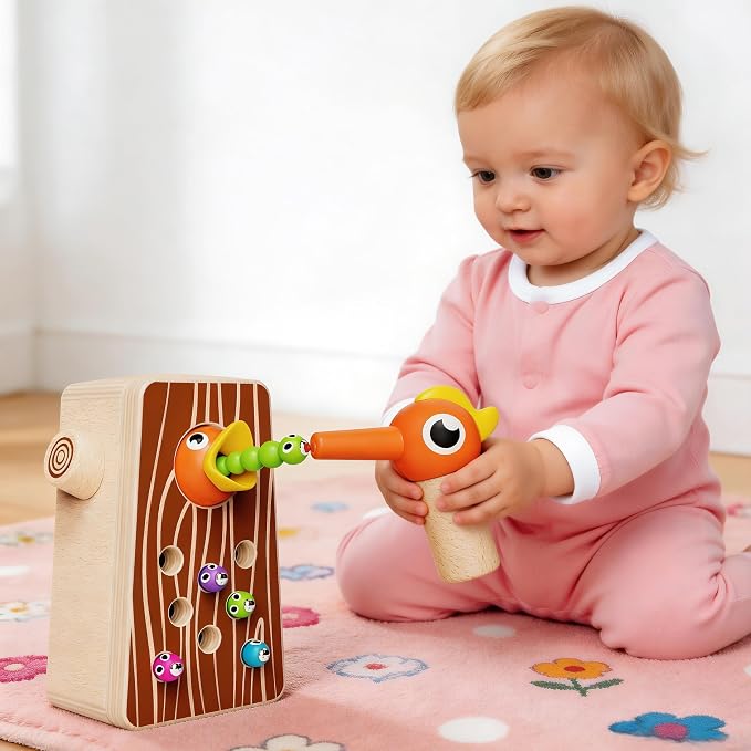 Montessori Wooden Bird Feeding Game Toys for Boys and Girls Aged 2-4 - Image 3