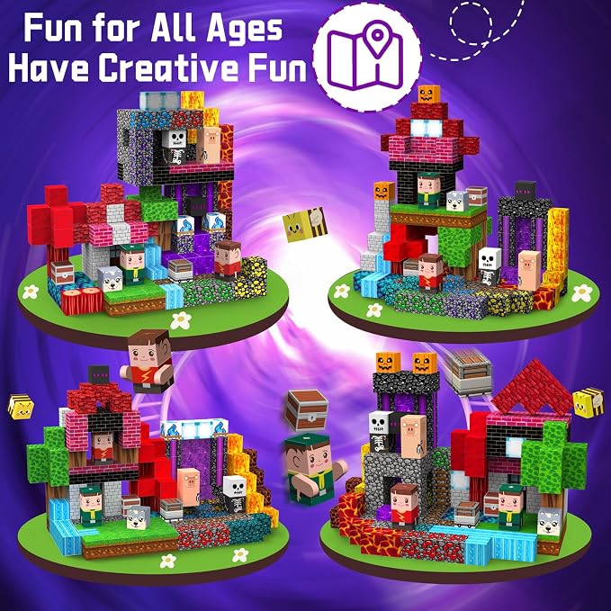200pcs Magnetic Building Blocks Magnetic Cubes STEM Sensory Toy for Ages 3+ - Image 4