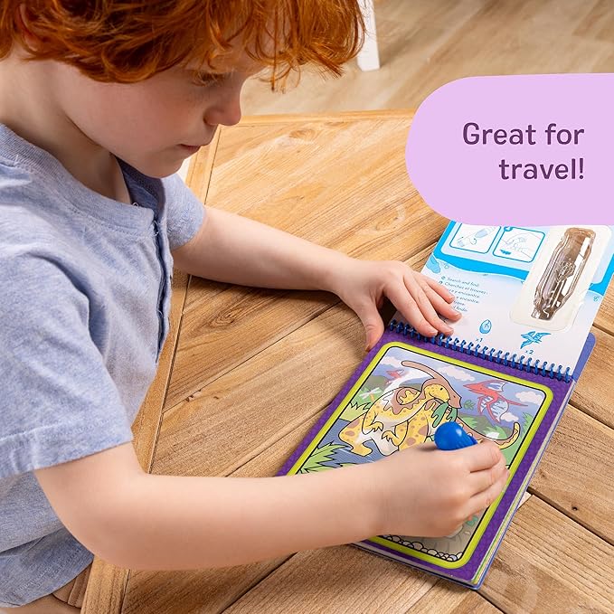 Melissa & Doug On The Go Water Wow! Mess Free Coloring Book, Reusable Water-Reveal Activity Pad, Dinosaurs, Travel Toys, Party Favors, for Toddlers & Kids Ages 3+ - Image 5