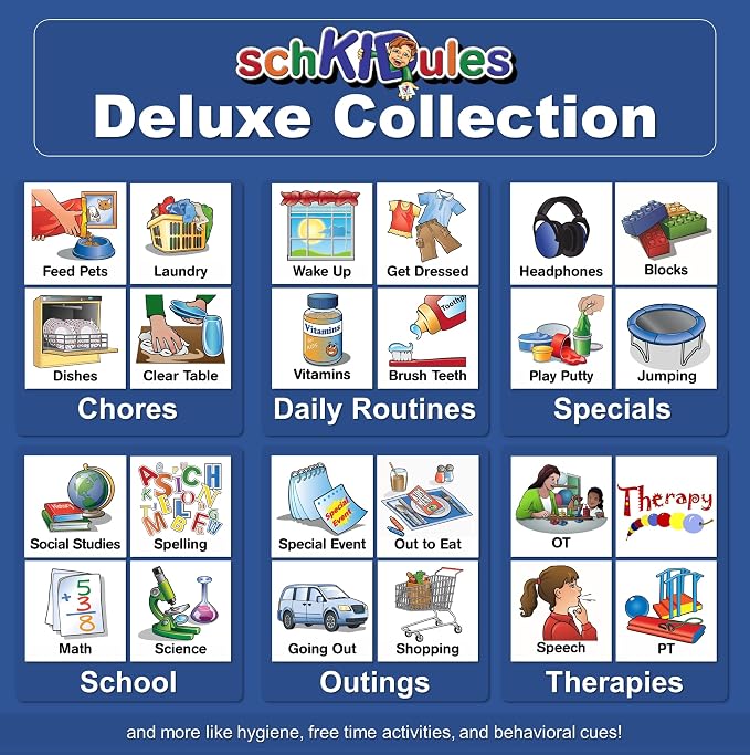 153 pc Daily Visual Schedule Magnets for Kids-Create Healthy Routines, Reminders, Kids Calendars, Chore Charts & Behavioral Supports for Kids who Thrive on visuals, Type A Toddlers, Autism & ADHD - Image 2