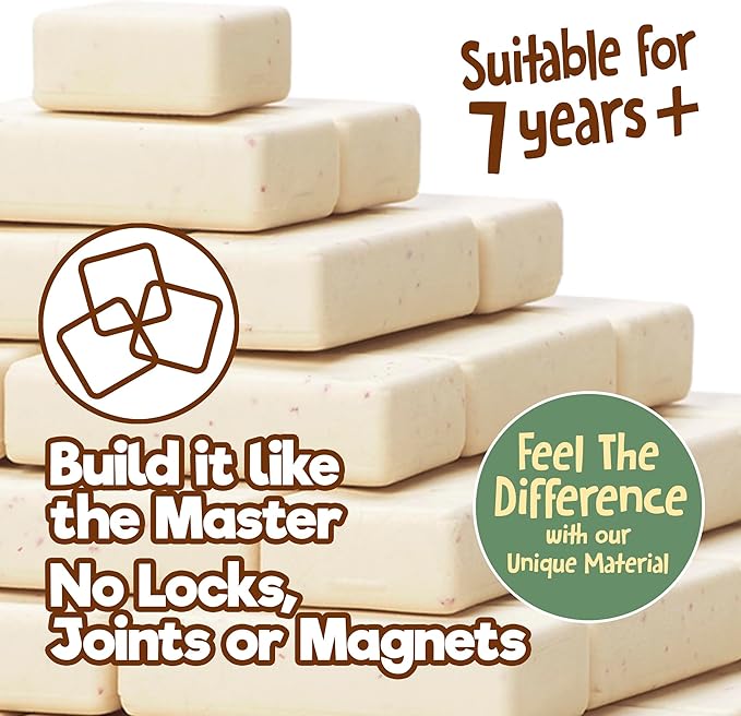 Taksa Toys Arch•Kid•Tech® The Master's Set– Architectural Building Blocks Set for Learning History and Ancient Building Techniques