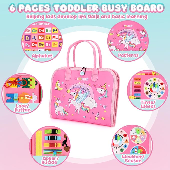 URMYWO Toddler Busy Board - Busy Book Montessori Toys Ages 3 and up - Image 2
