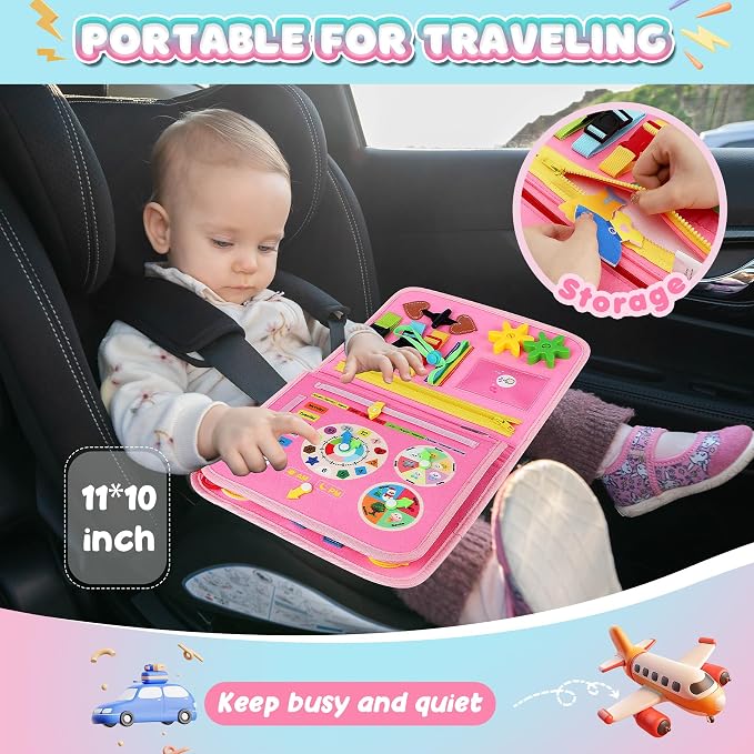 URMYWO Toddler Busy Board - Busy Book Montessori Toys Ages 3 and up - Image 4