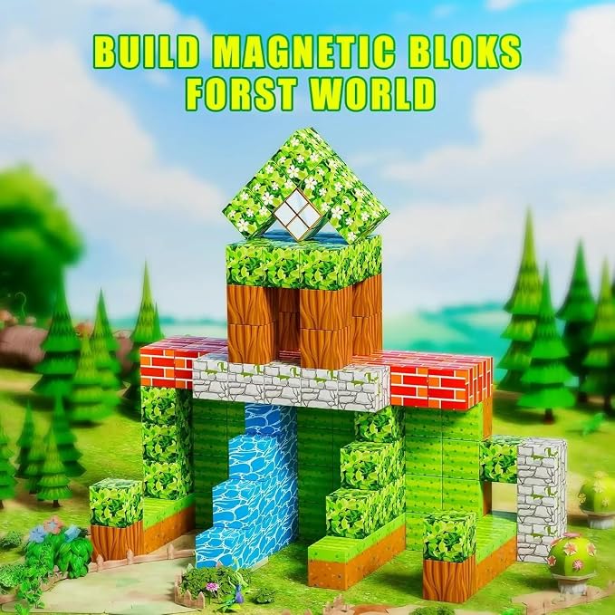 Magnetic Building Blocks 100PCS - Strong Magnets Construction Cubes for Kids Ages 3-8, STEM Educational Toys for Boys & Girls - Image 3