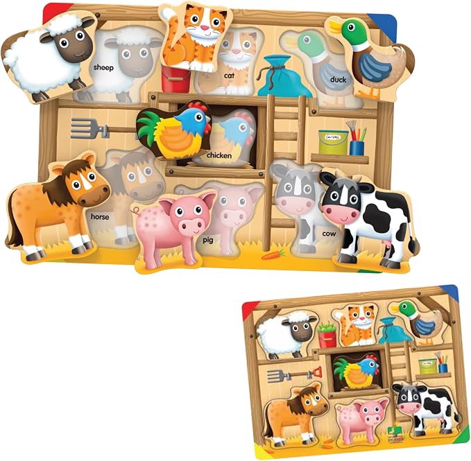 The Learning Journey: My First Lift & Learn - On The Farm – Early Active Puzzle Intellectual Development - Boys & Girls Puzzle Play Toddler Toys & Gifts for Ages 2-5 Award Winning by TheLearningJourney