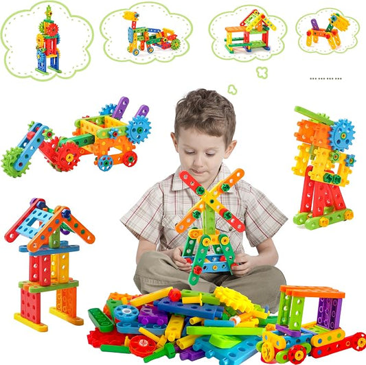 KUTOI Screw Building Blocks - 92 Pcs Kids Games - Sensory Construction Toy - STEM Toy for Preschool Learning Activities ， Perfect Educational Building Toys for Boys and Girls 3 Above - Image 2