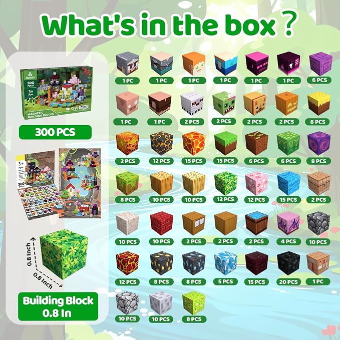 300PCS Magnetic Blocks, Building Cubes, Boys Kids Gifts Toys - Image 2