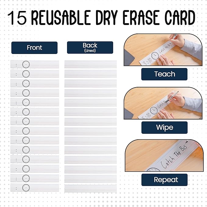 Essex Wares - Daily Schedule Pocket Chart, Black, 13 Pockets - Image 3