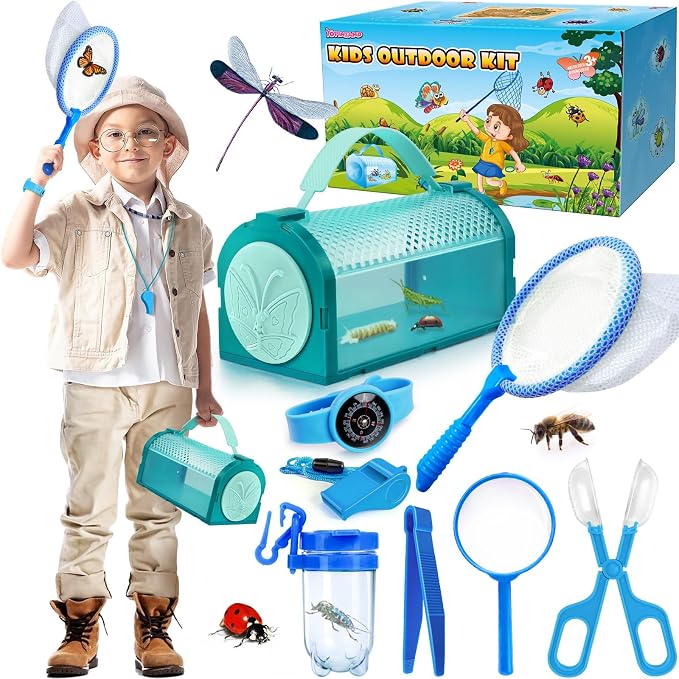 Bug Catcher Kit & Outdoor Explorer Kit for Kids, 10 Pcs Bug Catching Kit by YOPINSAND