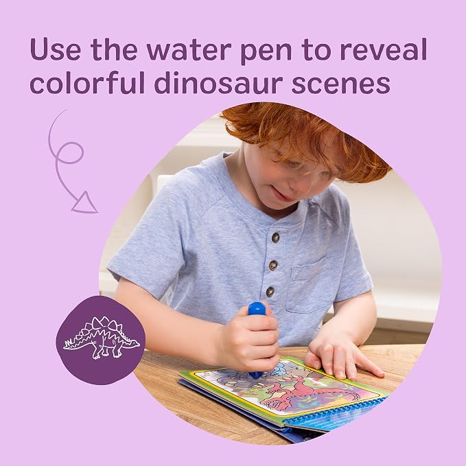 Melissa & Doug On The Go Water Wow! Mess Free Coloring Book, Reusable Water-Reveal Activity Pad, Dinosaurs, Travel Toys, Party Favors, for Toddlers & Kids Ages 3+ - Image 3