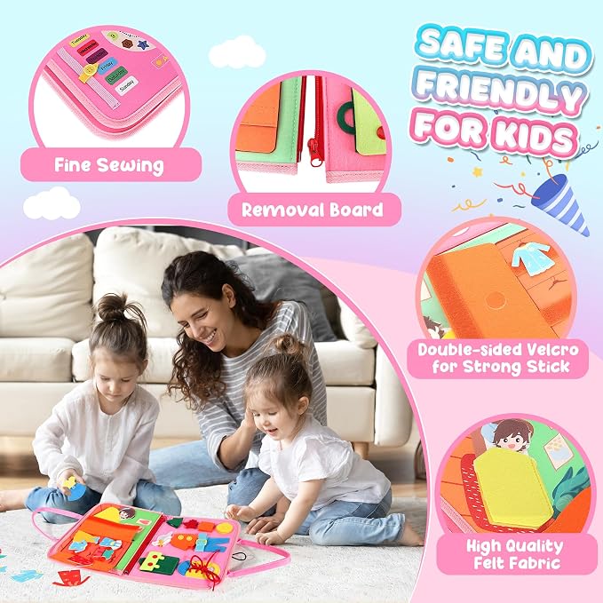 URMYWO Toddler Busy Board - Busy Book Montessori Toys Ages 3 and up - Image 5