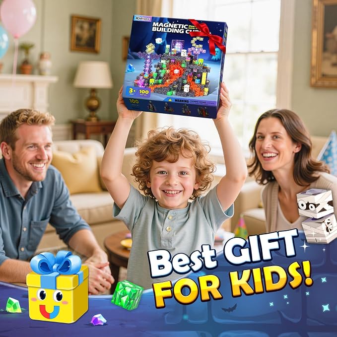 Magnetic Blocks - Mine Magnet World Building Toys for Kids Ages 4-6 6-8 8-12, STEM Magnetic Building Blocks Kids Sensory Toys Games, Gift for 3+ Year Old Boys and Girls - Image 5