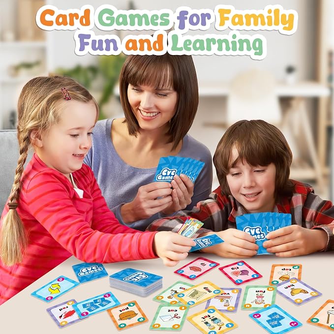 Torlam Phonics Games for Kids, CVC Word Games Learn to Read Spelling Reading Sight Word Flash Cards, Speech Therapy Toys Kindergarten Classroom Must Have Learning Activities Homeschool Supplies - Image 5