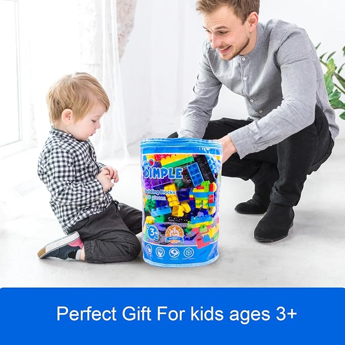 Dimple 300 Piece Large Building Blocks for Toddlers, Kids Interlocking Toys - Image 5