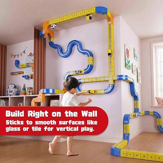 Electric Train Set for Kids Ages 3-8 - Modular 3D Flexible Race Track Building Toy with Gravity-Defying 360° Movement, STEM Learning Fun Gift(154 pcs Deluxe Set) - Image 4
