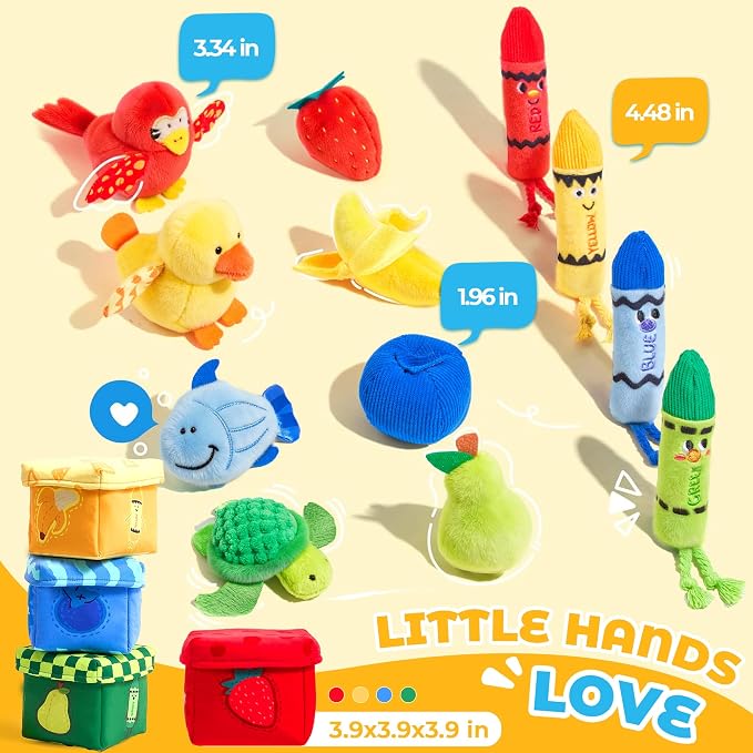 JoyCat Montessori Baby Toys 6-12 Months, 12PCS Sensory Sorting Boxes - Image 7