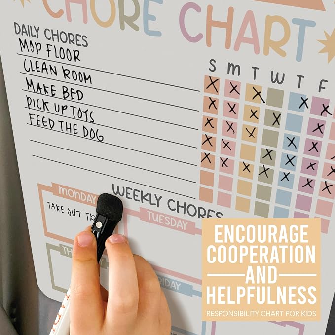Magnetic Chore Chart for Kids Multiple Kids Chore Board for Home and School - Image 8