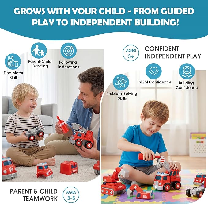 Rescue Hero 5-in-1 Transforming Robot and Fire Truck Toy for Boys 3-8 - Image 5