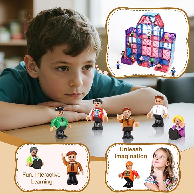 Mruikeny 15 Pieces Magnetic People Figures for Kids Ages 3 4 5 6 7+ Years - Image 5