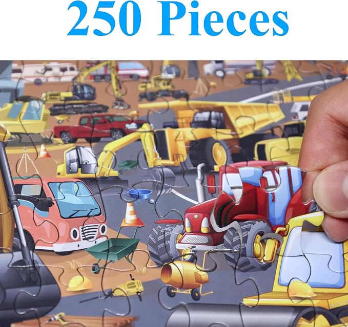 Think2Master Construction in New York City, USA 250 Pieces Jigsaw Puzzle. Great Puzzle for Adults and Seniors. Easier to Handle Larger Pieces. Size: 14.2” X 19.3” - Image 2