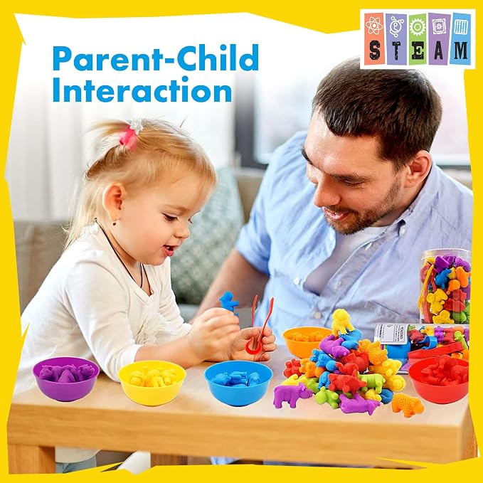 UNIQUE KIDS Counting Educational Learning Toy Set with Sorting Cups – Engaging Sensory Color Classification Training Game for Toddlers and Preschoolers Training Ages 3 and Up - Image 7