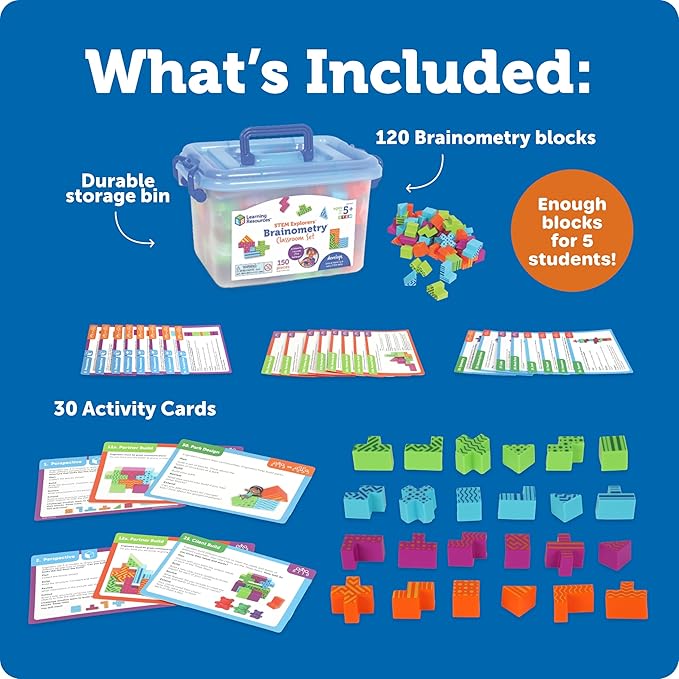 Learning Resources STEM Explorers Brainometry Classroom Set, Kids Games, Puzzles, Sensory Toys, Classroom Must Haves, Montessori Toys, 3D Puzzle, Brain Games, Math Manipulatives, Puzzles for Kids - Image 6
