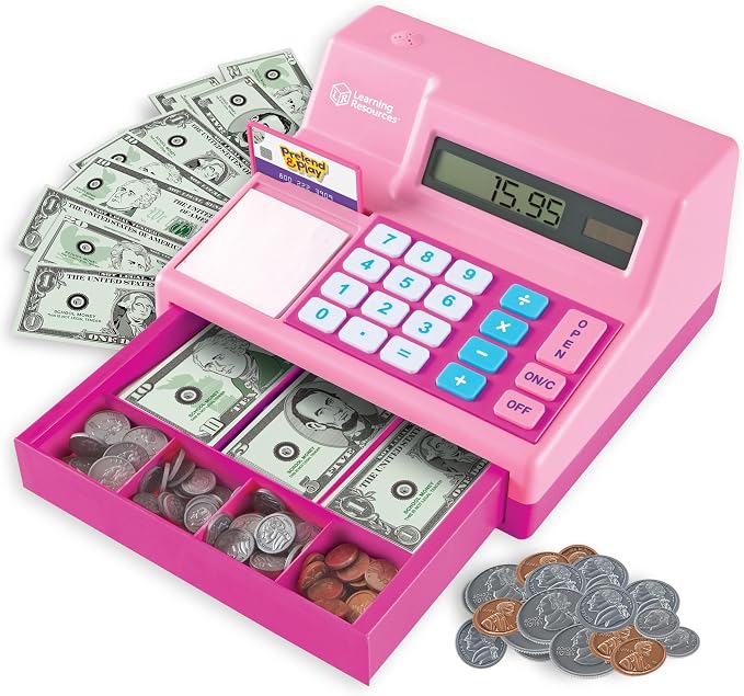 Learning Resources Pretend & Play Calculator Register Toy, Pink by LearningResources
