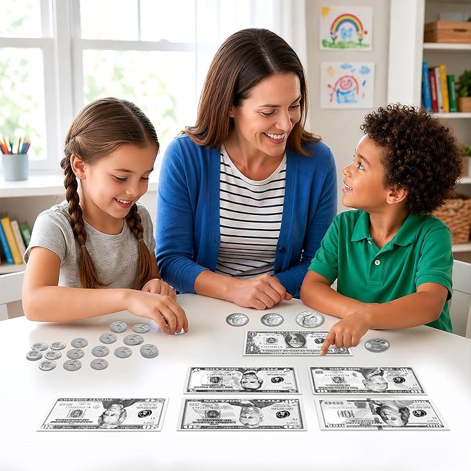 Simply magic 48 PCS Large Double-Sided Magnetic Money - Money Manipulatives - Image 6