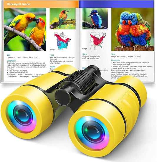 Toys for 3-7 Year Old Girl Boy: LET'S GO! Bird Watching Binoculars for Kids Ages 3 4 5 6 7 Year Old Girls Boys Outside Learning Toy for Kid Christmas Preschool Gift Toddler Binoculars Toy Stuffers by LETSGO