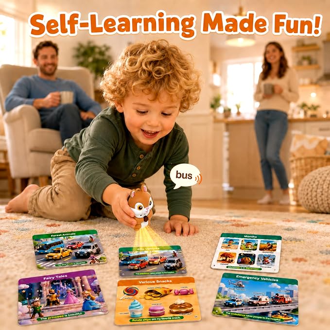 Phonics Flash Cards with Talking Pen, 112 Pages,56 3D Flash Cards,Ages 4-8 - Image 4