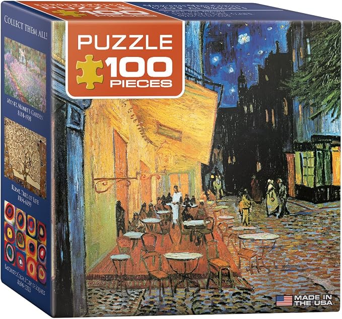 EuroGraphics Cafe at Night by Vincent Van Gogh Mini Puzzle (100-Piece) by EuroGraphics