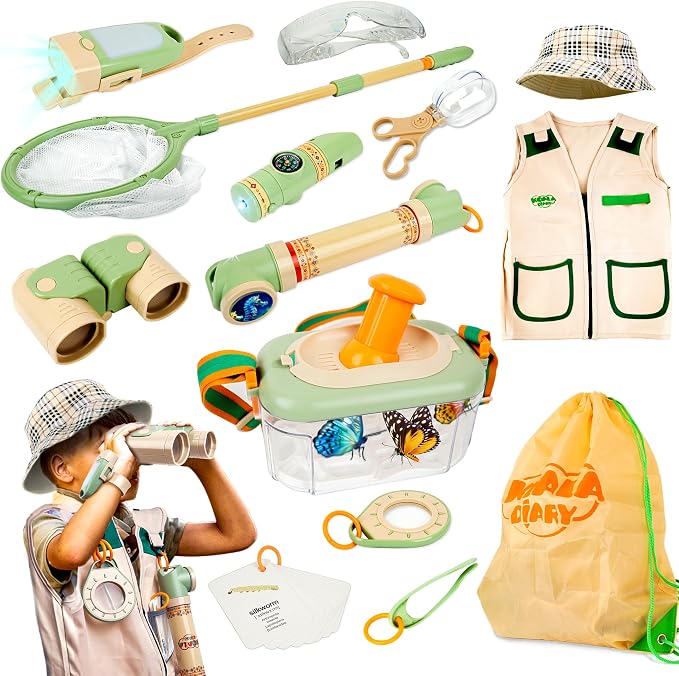 27 Pcs Bug Catching Kit, Kids Nature Explorer Set with Outdoor Tools by SMILESSKIDDO