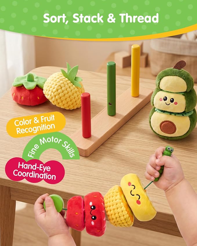 hahaland Montessori Toys for 1 Year Old Girl Boy, Stacking Rings Baby Toy - Image 3