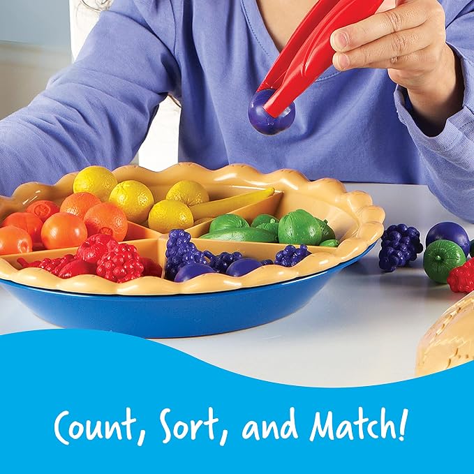 Learning Resources Super Sorting Pie - Sorting and Matching, Fine Motor Skills, Food Toys, Color Recognition, Counting Game, Preschool, Toddler Math Manipulatives, Gifts for Boys and Girls - Image 2