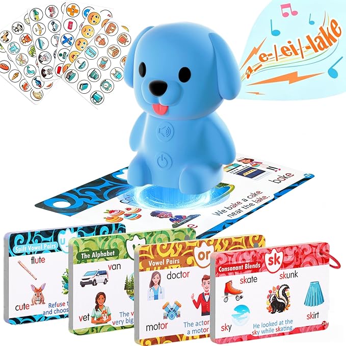 Phonics Flash Cards with Talking Pen for Homeschool Essentials -Hooked on Phonics Games for Kids Ages 4-8 Kindergarten Preschool Learning Activities, Interactive Reader Learn to Read from 21 Stages by LearningThroughPlay