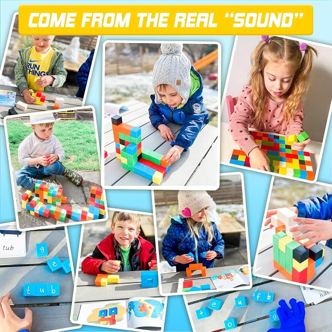 48PCS Large Magnetic Blocks, Magnet Building Cubes for Toddler 3+ Boy Girls - Image 4