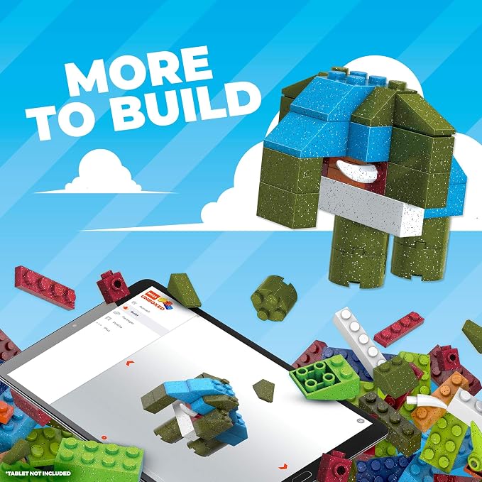 MEGA Construx Kids Blocks Toy Set, Open-Ended Building Bricks Tube with 140 Pieces in Speckled Colors, Ages 4+ Years - Image 5