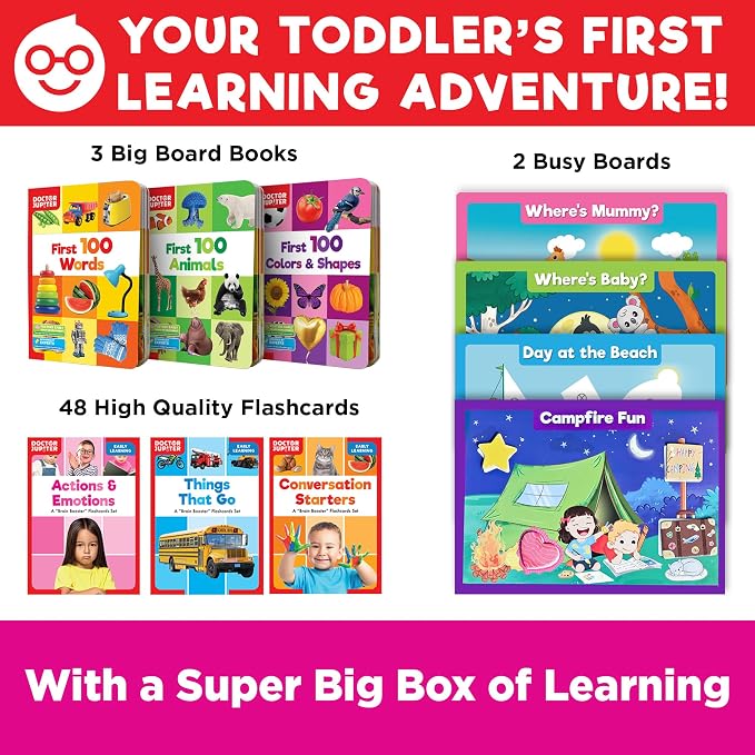 Doctor Jupiter Girls' Big Box of Learning for Kids Ages 1-3 Year Old - Image 2