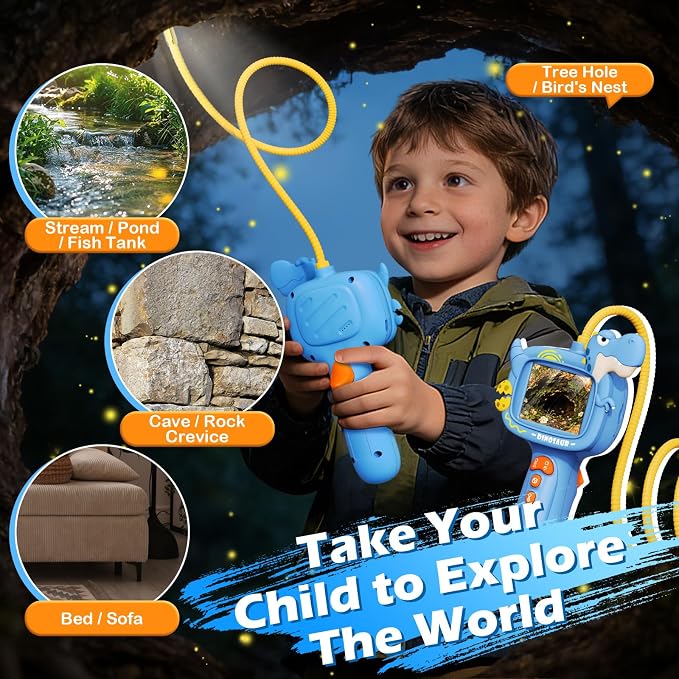Kids Endoscope Borescope Toys, Snake Scope Camera with Light for Kids, Outdoor Exploration STEM Science Educational Toy Gifts for 4 5 6 7 8 9 10 Year Old Boys Girls - Image 2