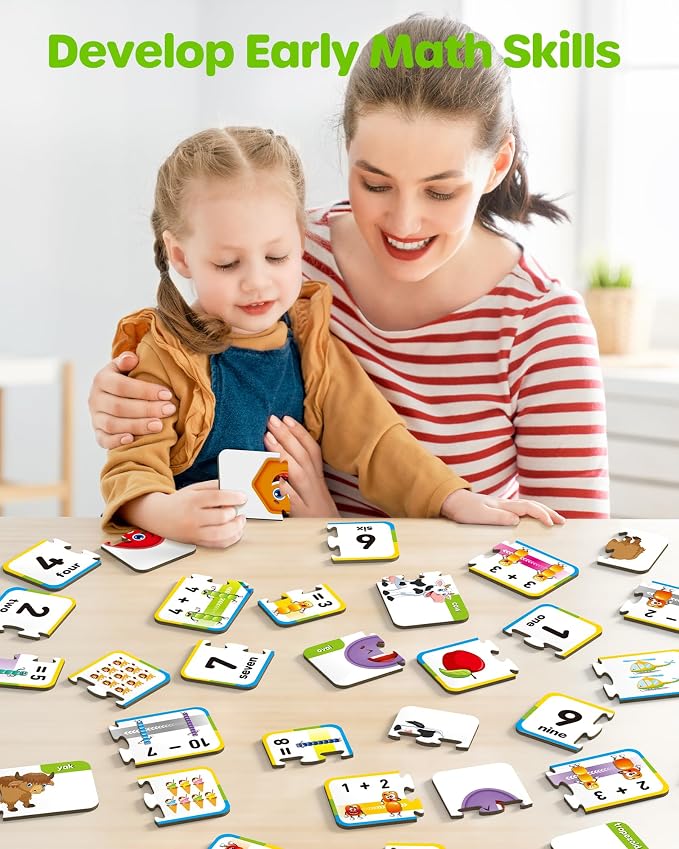 D-FantiX 30 Self-Correcting Number Puzzles Kindergarten Math Games for Kids - Image 5